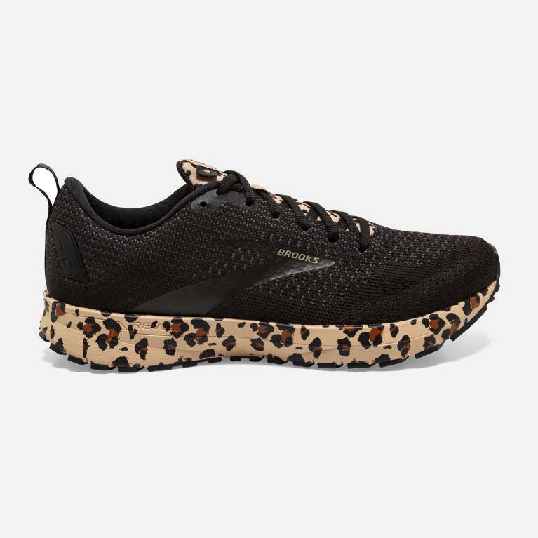 Brooks Revel 4 Road Løpesko Dame Pris - Svart/Metal/Leopard/Khaki - Norge (ELT173460)